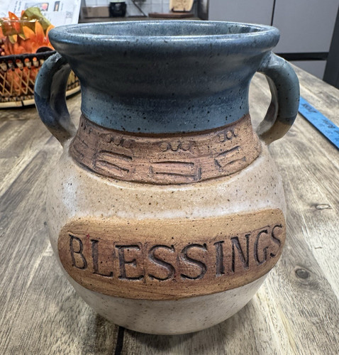 Blessings handle crock - blessings,
